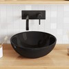 vidaXL Wash Basin Gloss Black Ø11.0x3.9" Ceramic - 2 of 4