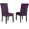NicBex Set of 2 Classic Tufted Solid Wood Dining Chair with High Back,Velvet Upholstered Armless Chairs for Kitchen,Living Room - 2 of 4