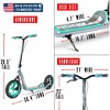 Big Wheel Kick Scooter for Adults & Teens – 12" Air Tires, Wide Deck, Handbrake & Kickstand – Madd Gear Urban Glide - 3 of 4