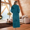 ADR Women's Warm Fleece Nightgown, Oversized Hoodie, Long Hooded Sweatshirt Robe - 3 of 3
