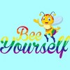 Adult Design By Humans Bee Yourself Rainbow Pride By AmusingDesignCo Racerback Tank Top - 2 of 2