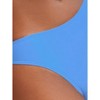 Women's 2 Piece Bathing Suit V Neck Triangle Bikini Set Plain Swimsuit Beachwear Sky Blue XL - 3 of 4
