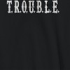 Rerun Island Men's Trouble White Txt Long Sleeve Graphic Cotton Sweatshirt Hoodie - 2 of 4