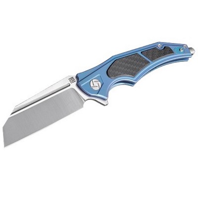 Artisan Apache Nomad Folder 3.82in M390 Blade Blue Titanium