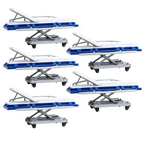 Set of 5 Blue and White Deluxe Moving Stretcher for WWE & AEW Wrestling Action Figures - 1 of 4