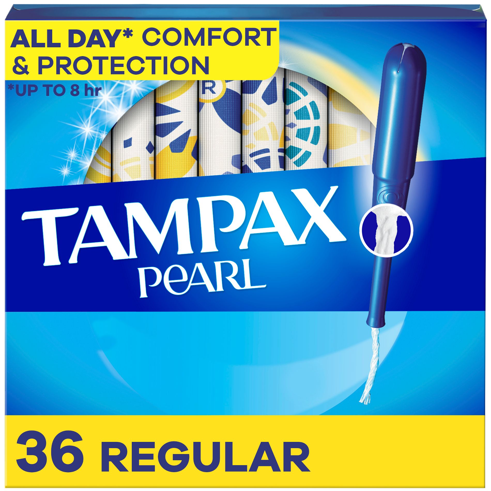 Tampax Pearl Tampons Regular Absorbency with LeakGuard Braid - Unscented