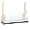 YOOCOZZ Wooden Patio Hanging Porch Swing Bench with 10.8Ft Hemp Ropes, Cushion and Pillows - 4 of 4