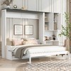 TIRAMISUBEST Multi-Functional Full/Queen size Murphy Bed Wall Bed with Sofa, Desk and Storage Cabinet, Space-Saving Foldable Design Murphy Cabinet Bed - 3 of 4