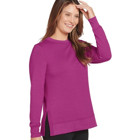 Jockey Women's French Terry Sweatshirt M Dusty Lavender Heather : Target