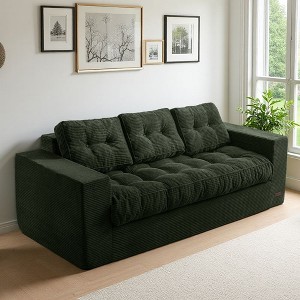 MAXYOYO 3 Seater Couch for Living Room, Boneless Couch with Tufted Cushion & Backrest, Sofa in A Box, No Assembly Required - 1 of 4