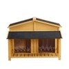 DSVIMOY Dog House, Wooden Outdoor and Indoor Dog House with Porch,Elevated Floor,Asphalt Roof, 2 Doors, Natural, 47"*42"*33" - 2 of 4