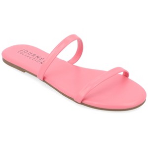 Journee Collection Womens Adyrae Slide Flat Sandals - 1 of 4