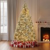 Angel Sar Pre-Lit Silver Christmas Tree with LED Lights & Remote, Hinged Artificial Pine Tree for Home, Holiday Party - 3 of 4