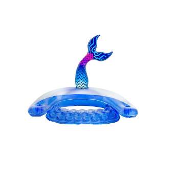 Swim Central 60" Inflatable Mermaid Tail Swimming Pool Sling Chair Pool Float