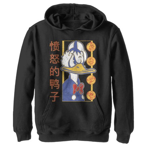 Boy s Disney Angry Donald Duck Pull Over Hoodie Target