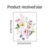 Modern Minimalist Floral Toilet Stickers - Self-Adhesive Bathroom Decals for Toilet Lid, Seat & Wall, Green Leaf Flower Patterns - 4 of 4