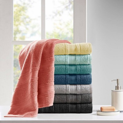 Adrien Black Cotton Quick Dry 6-Piece Towel Set