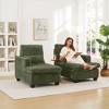 Straight Sectional Sofas with Square Armrests and Adjustable Back, Modular Sitting or Lying Down Couch, Space-Saving Lounge Chair for Living Room - 2 of 4