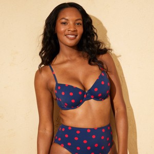 Women's Polka Dots Underwire Bikini Top - Shade & Shore™ Navy Blue