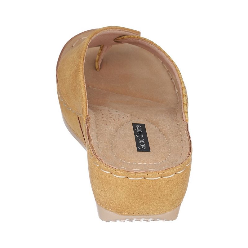 GC Shoes Dafni Embellished Two-Tone Comfort Slide Wedge Sandals, 4 of 5