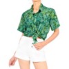 HAPPY BAY Hawaiian Shirts Womens Casual Summer Beach Party Blouse Shirt Short Sleeve Tropical Vacation Dress Shirts Colorful for Women - 3 of 4