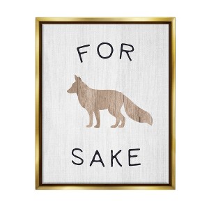 Stupell For Fox Sake Humorous Funny Framed Canvas - 1 of 4