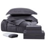 Kate Aurora All Season Hotel Dobby Stripe 8 Piece Bed in a Bag Comforter & Sheets Set - 4 of 4