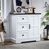 Farmhouse 3 - Drawers Dresser Organizer, Rustic Tall Chest of Drawers for Bedroom - 4 of 4