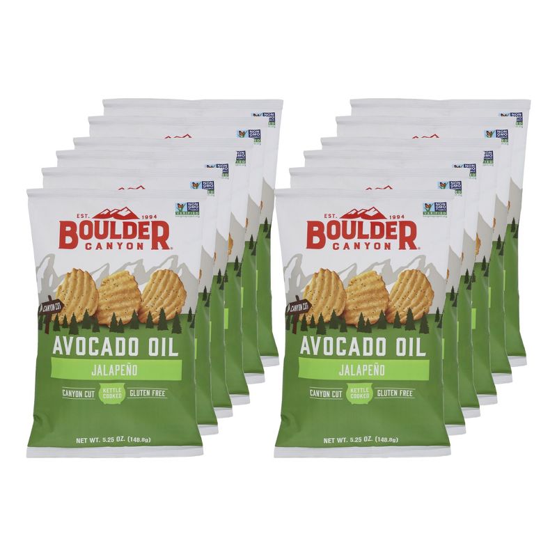 Boulder Canyon Jalapeno Avocado Oil Kettle Chips - Case of 12/5.25 oz, 1 of 7