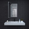 HBEZON Medicine Cabinet with Mirrors, Recess/Wall Mount Bathroom Cabinet, Adjustable Shelves, Soft-Close Hinge, Rectangular, Aluminum - 3 of 4