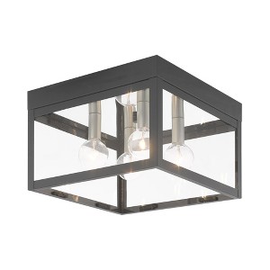 Livex Lighting Nyack 4 - Light Flush Mount in  Scandinavian Gray - 1 of 4
