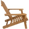 Northlight 36" Natural Stained Classic Folding Wood Adirondack Chair - 4 of 4