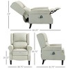 TIRAMISUBEST Vibration Massage Recliner Chair with Heat, Wingback Single Sofa, Modern Push Back Reclining Chair with Footrest and Side Pocket (White) - 4 of 4