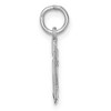 Black Bow Jewelry 14k White Gold, Varsity Collection, Small D/C Pendant, Number 6 - 2 of 4