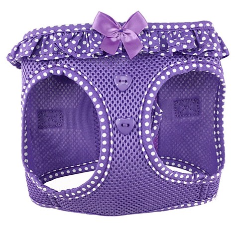 Doggie Design American River Choke Free Dog Polka Dot Ruffle Harness-Paisley Purple - image 1 of 4