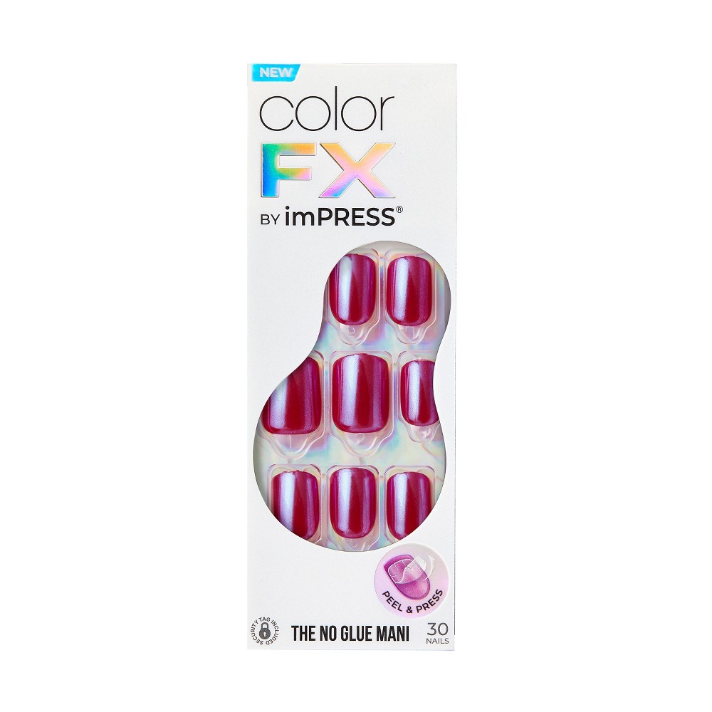 Photos - Manicure Cosmetics KISS Products imPRESS Color FX Fake Nails - This City - 33ct