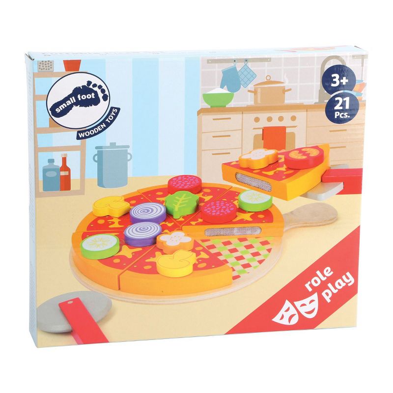 Small Foot Cuttable Pizza Wooden Playset, 5 of 6