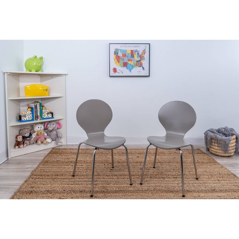 3pc Kids' Table and Chair Set with Chrome Legs - Gift Mark, 4 of 6