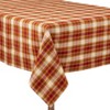 Saro Lifestyle Plaid Tablecloth, Rust, 70" x 70" - 2 of 4