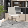 LeisureMod Ergonomic Office Chair Upholstered Leather Guest Side Chair Padded Seat and Back Polyester Desk Chair Zylar Series - 2 of 4