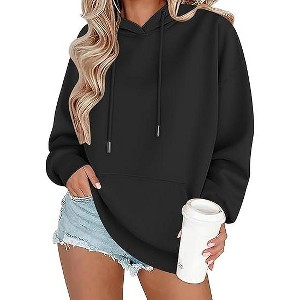 Zeagoo Womens Oversized Hoodies 2025 Fleece Sweatshirts Long Sleeve Pullover with Pocket Fall Winter Outfits Y2k Clothes - 1 of 4