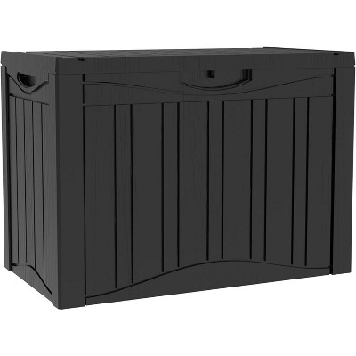 MaseiKar 50 Gallon Waterproof Deck Box, Lockable Resin Storage Box for Patio Furniture Cushions Garden Tools and Outdoor Delivery Storage