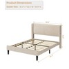 Upholstered Full Bed Frame with Wingback Headboard, Velvet Upholstery Platform Bed,No Box Spring Needed - 2 of 4
