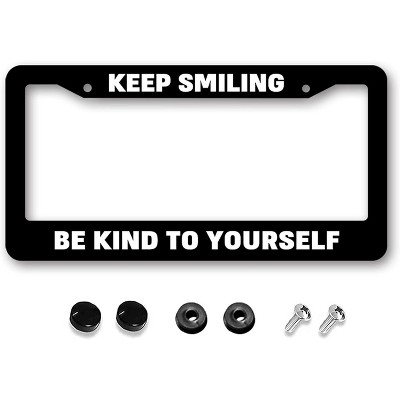 TruAIR Keep Smiling License Plate Frame