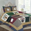 Pastoral Style Patchwork Farm Animal Cotton Bedding Set King Size Quilt Cover & Pillowcases with Lamb, Chick Patterns, Cozy Country Cottage Bed Set - 3 of 4