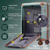 Vynxaria 3-Piece Hardshell Luggage Set with TSA Lock - Black Brown Carry-On Suitcases - 3 of 4