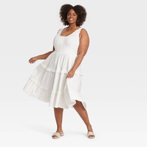Women's Corset Midi A-Line Dress - Ava & Viv™ - 1 of 3