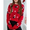Girls Christmas Sweaters Casual Crewneck Long Sleeve Knit Pullover Jumper Tops - 2 of 3