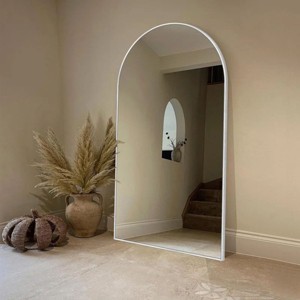 Muse Large Arch Mirror Full Length,71X31 Arched Mirror Oversize Rectangle With Arch-Crowned Top with Aluminum Frame Leaning Floor Mirrors-The Pop Home - 1 of 4