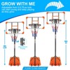 Sevobal Basketball Hoops Portable Basketball Goal System Height Adjustable with Stable Base for Indoor Outdoor Patio Backyard, Orange, 28"*29"*105" - 4 of 4